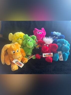 Kodak KOLORKINS Lot 7 Plush Vintage 80's ~ plus a 5” beanbag plush